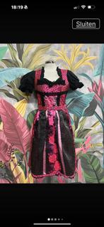 sexi Dirndl  Jurk Maat 38 Roze/Zwart 3-delig Leoline, Maat 38/40 (M), Cocktailjurk, Ophalen of Verzenden, Zo goed als nieuw