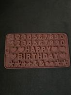 Happy birthday cijfer letter mold mall chocola fondant vorm, Ophalen of Verzenden, Zo goed als nieuw, Taarten of Cupcakes, Versiering