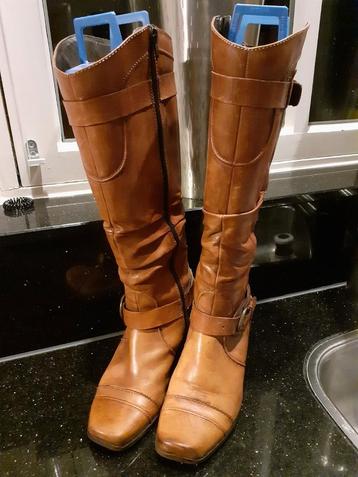 Janet D. Lederen laarzen cognac 39 beschikbaar voor biedingen