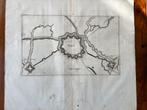 Antieke kaart (vestingkaart) Hulst C. Merian 1660, Antiek en Kunst, Kunst | Etsen en Gravures, Ophalen of Verzenden