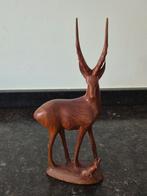 Vintage hert met jong, Ophalen of Verzenden