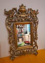 Antieke bronzen Spiegel met Ornamenten, Antiek en Kunst, Ophalen of Verzenden, Rechthoekig, Minder dan 50 cm, Minder dan 100 cm