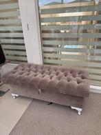 Opbergbank met opbergruimte, Huis en Inrichting, Banken | Voetenbanken en Poefen, Ophalen, Gebruikt, 100 tot 125 cm, Stof