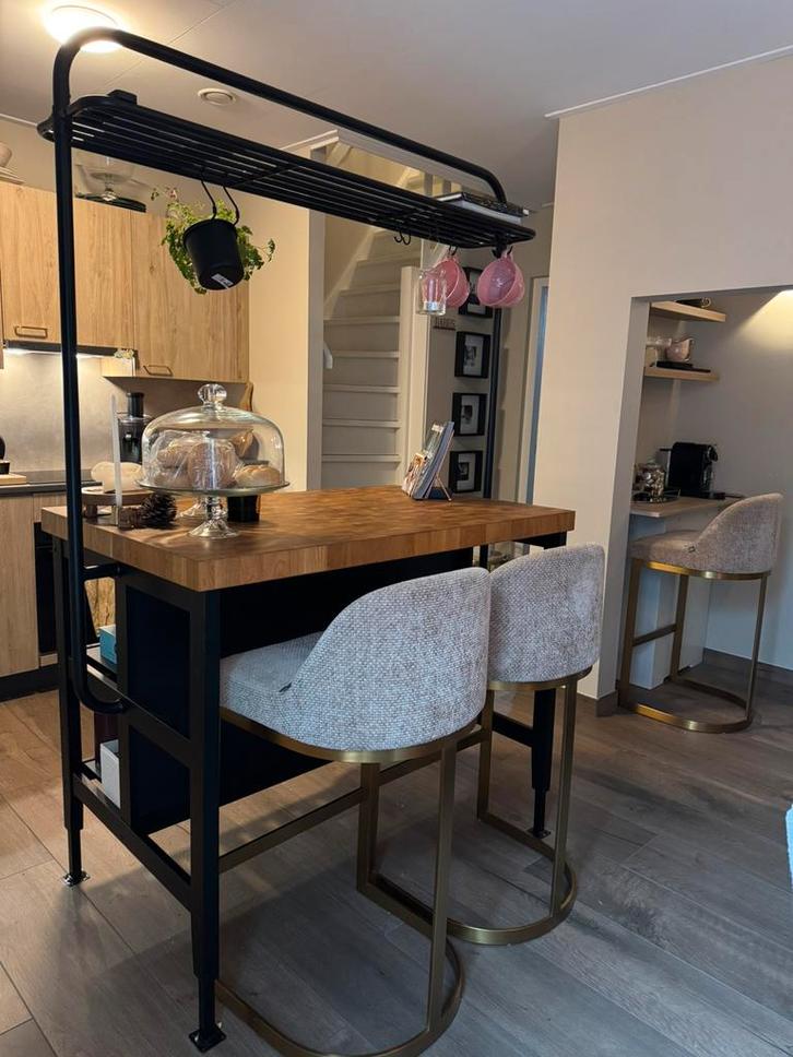 VADHOLMA Keukeneiland met rek, Huis en Inrichting, Barren, Zo goed als nieuw, Ophalen of Verzenden