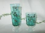 Oud glaasje met decor; borrelglas brocante Luminarc France, Verzamelen, Glas en Borrelglaasjes, Ophalen of Verzenden, Gebruikt