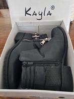 Korte lederen dameslaarsjes (Kayla) maat 39, Ophalen, Zwart, Lage of Enkellaarzen, Gedragen