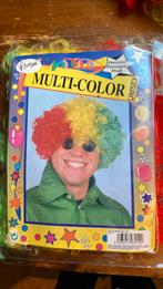 4 gekleurde clowns Pruiken, Verzenden, Zo goed als nieuw