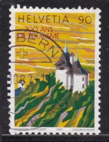 1016 - Zwitserland michel 1356 yb gestempeld , Heksentoren beschikbaar voor biedingen