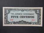 5 Centavos 1942 Filipijnen (Japanse Bezetting)(01) WW2, Postzegels en Munten, Bankbiljetten | Azië, Verzenden, Zuidoost-Azië, Los biljet