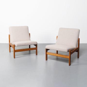 Vintage Deense loungestoelen (Jørgen Baekmark), set van 2 beschikbaar voor biedingen
