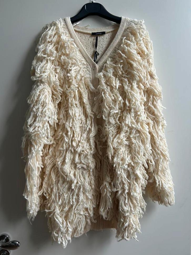 LUMINA franje vest creme-kleurig mt TU, Kleding | Dames, Truien en Vesten, Nieuw, Verzenden