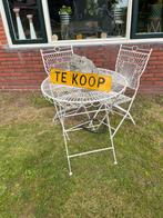 Gietijzeren bistro tuinset, Ophalen, Gebruikt, Overige materialen, 2 zitplaatsen