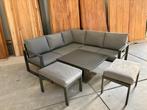 Loungehoek Nayan mini aluminium antraciet incl. 2 footrests, Ophalen, Bank, Loungeset, 7 zitplaatsen