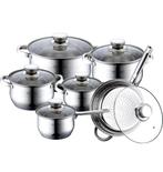 Compleet nieuwe pannen set - 12 delig!, Ophalen, Nieuw, Rvs, Pannenset