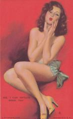 379/   A mutoscope card, pin-up , see I can imitate birds, t, Verzamelen, Ansichtkaarten | Themakaarten, Ophalen of Verzenden