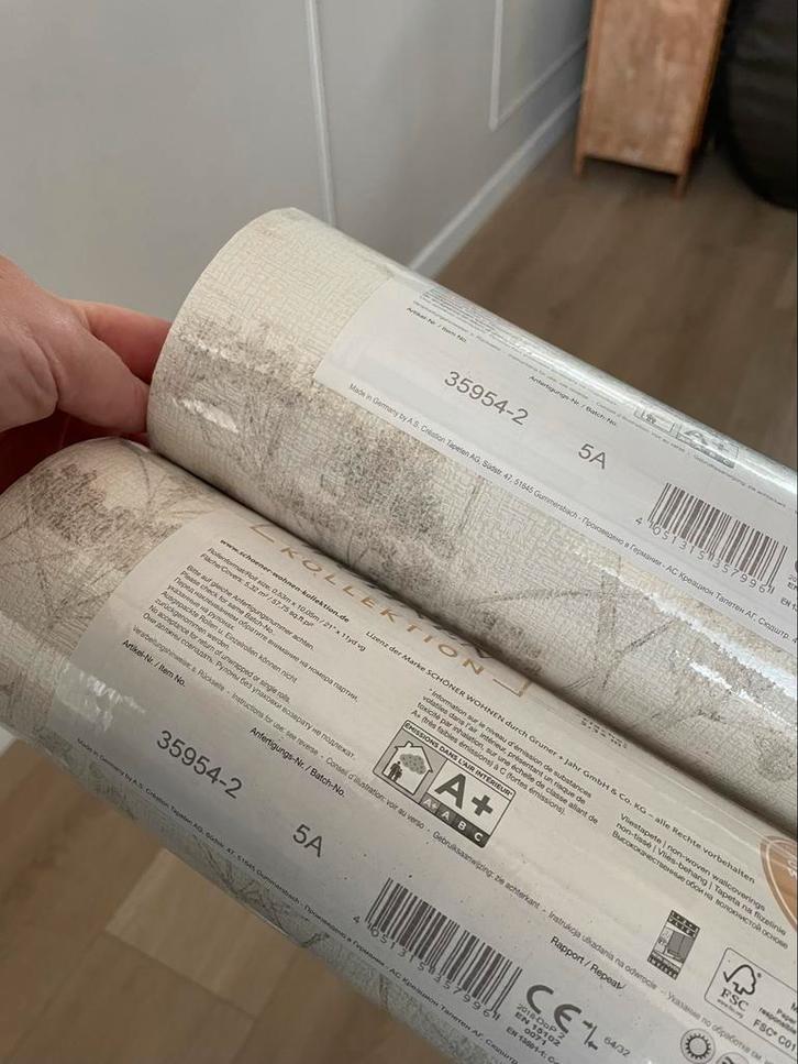 Vliesbehang rollen - nieuw, Huis en Inrichting, Stoffering | Behang, Wit, minder dan 10 m², Ophalen of Verzenden