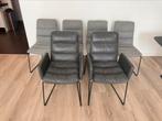 Enzo Luca Eetkamerstoelen  4x Stof + 2x Leder met Armleuning, Ophalen, Zo goed als nieuw, Vier, Stof
