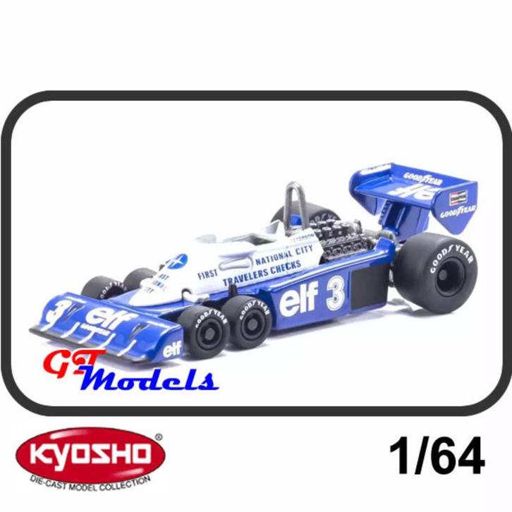 Tyrrell P34 R. Peterson 1977 - Kyosho miniatuur F1 auto 1:64, Hobby en Vrije tijd, Modelbouw | Auto's en Voertuigen, Nieuw, Auto