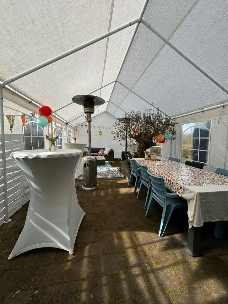Partytent 8 x 4 te huur, Tuin en Terras, Partytenten, Zo goed als nieuw, Partytent, Ophalen