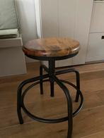 Industriële draaikruk, Ophalen, In hoogte verstelbaar, Zo goed als nieuw, Hout