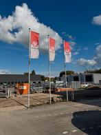 6 Aluminium Vlaggenmasten 8 meter met kantelanker, Ophalen, Gebruikt
