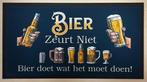 Bier zeurt niet barmat met tekst bar runner dripmat cafedeco, Ophalen of Verzenden, Nieuw, Reclamebord, Plaat of Schild, Overige merken