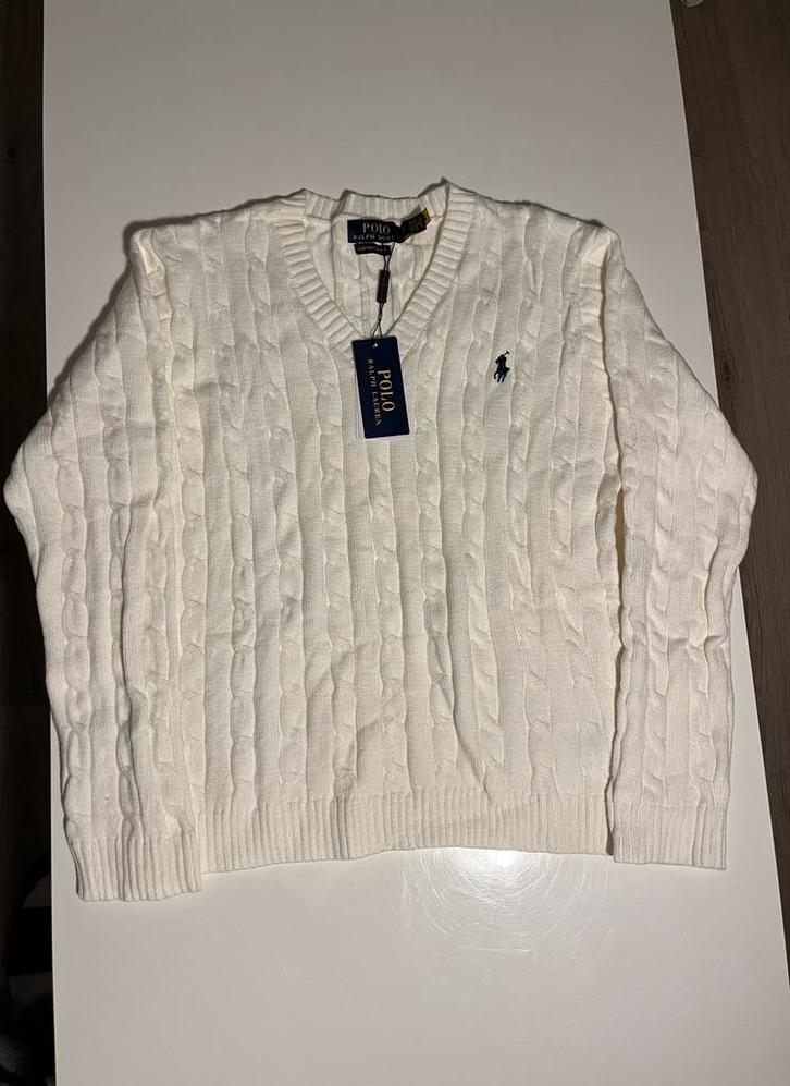 Ralph Lauren White Knit – Nieuw met Tag (M), Kleding | Heren, Truien en Vesten, Nieuw, Maat 48/50 (M), Wit, Ophalen of Verzenden