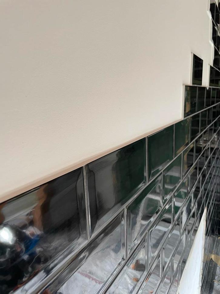 Zwarte Metro Tegels 10x20cm - 22m2, Doe-het-zelf en Verbouw, Tegels, Nieuw, Wandtegels, Keramiek, Minder dan 20 cm, 20 tot 40 cm