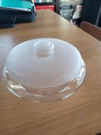 Vintage glazen koekjesschaal Leerdam, Ophalen of Verzenden, Zo goed als nieuw, Rond, Glas