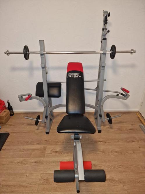 Christopeit sport work out set. Kaal of compleet met gewicht, Sport en Fitness, Fitnessapparatuur, Zo goed als nieuw, Krachtstation