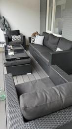 Loungeset van LIFE  zwart, Tuin en Terras, Tuinsets en Loungesets, Ophalen, 5 zitplaatsen, Kunststof, Zo goed als nieuw