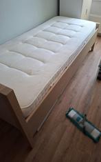 TEAB: 1 persoons bed 220cm met pullman matras 22 dik, Huis en Inrichting, Ophalen, Zo goed als nieuw, Overige maten, Hout
