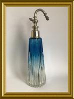 ⭐️Mooie art deco blauwe glazen parfumfles, Antiek en Kunst, Ophalen of Verzenden