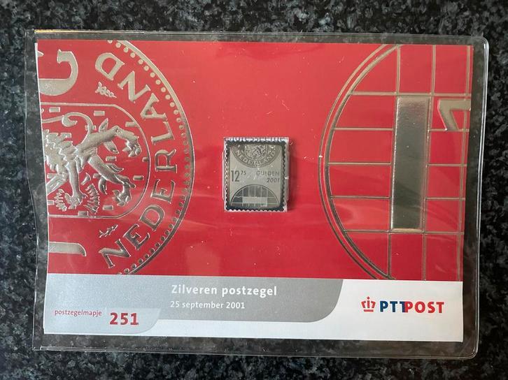 Zilveren Postzegel postzegelmapje 251 2001 Origineel Mapje, Postzegels en Munten, Postzegels | Nederland, Ophalen of Verzenden