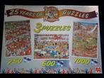 Jan van Haasteren - 25 YEARS JAN VAN HAASTEREN 3 IN 1, Ophalen of Verzenden, 500 t/m 1500 stukjes, Gebruikt, Legpuzzel