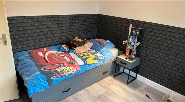 Bed tienerkamer jongen meisje, Kinderen en Baby's, Kinderkamer | Bedden, Zo goed als nieuw, 180 cm of meer, 85 tot 100 cm, Matras