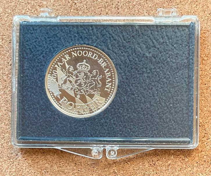 Penning - Nederland 1 poffer 1996 200 jaar Noord-Brabant, Postzegels en Munten, Penningen en Medailles, Overige materialen, Nederland