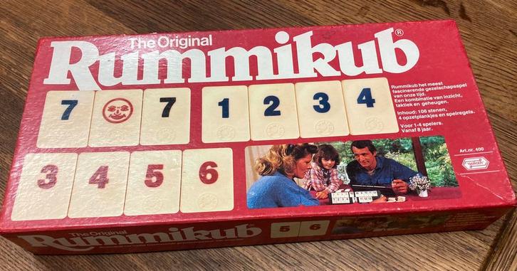 rummikub the original cijfers, grote uitvoering, stenen, Hobby en Vrije tijd, Gezelschapsspellen | Overige, Gebruikt, Een of twee spelers