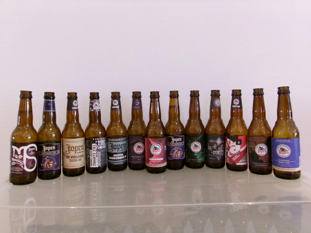 oude Jopen bierflesjes 2012, Verzamelen, Biermerken, Zo goed als nieuw, Flesje(s), Overige merken, Ophalen of Verzenden