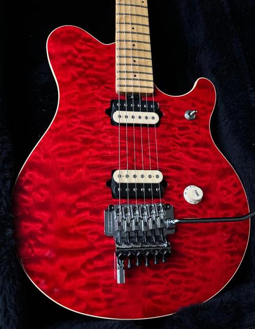 1995 Music Man EVH Eddie van Halen Trans Red Quilt MINT, Muziek en Instrumenten, Snaarinstrumenten | Gitaren | Elektrisch, Zo goed als nieuw