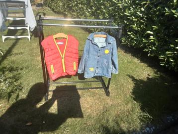 Denim bloes en bodywarmer, beide maat 110/116 beschikbaar voor biedingen