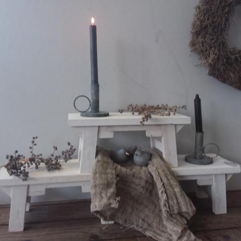 Bankje / Hout / Sober Landelijke interieur Homestyling Decor, Huis en Inrichting, Woonaccessoires | Overige, Nieuw, Verzenden