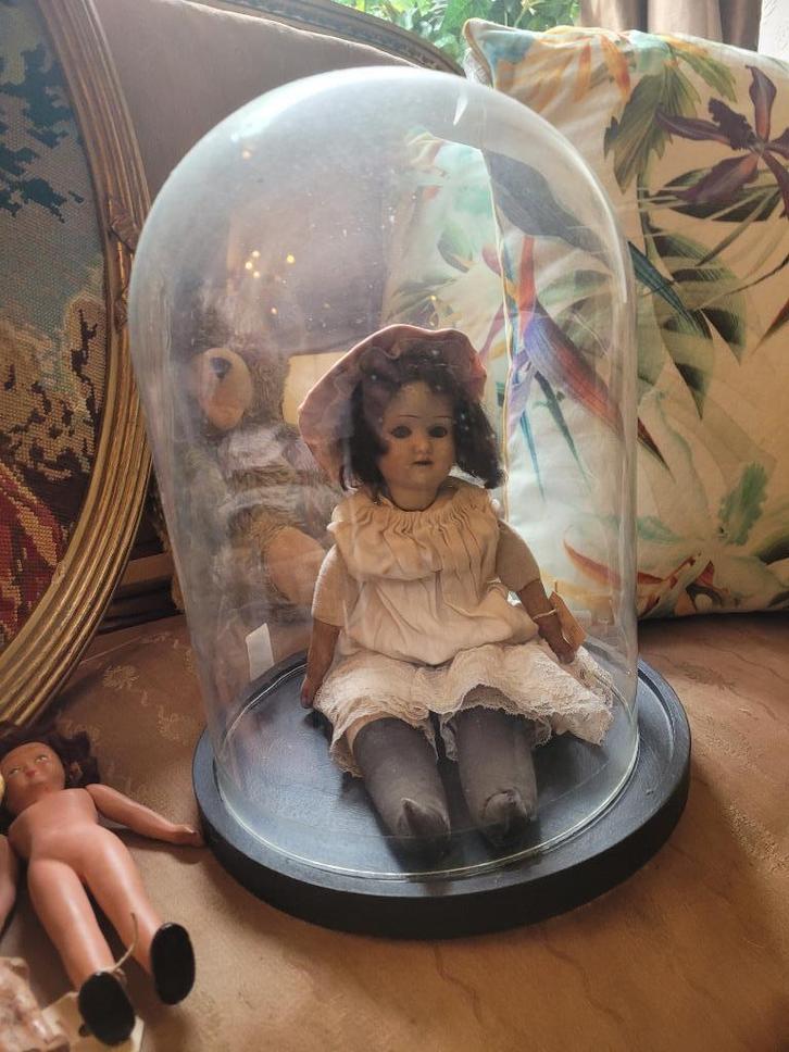 Antiek popje in stolp foto 1 t/m 6, Antiek en Kunst, Curiosa en Brocante, Ophalen of Verzenden