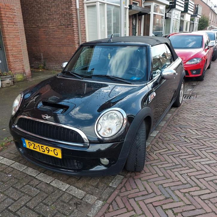 Mini 1.6 Cooper Cabrio 2009 Zwart, Auto's, Mini, Particulier, Cabrio, Achteruitrijcamera, Benzine, Euro 4, C, Cabriolet, Handgeschakeld