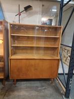 Vintage Vitrinekast wandkast mid century, Huis en Inrichting, Kasten | Secretaires, Ophalen, ,, Zo goed als nieuw, ,