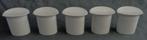 HUTSCHENREUTHER 5x vaas met deksel set 12x11,5x7cm 1977 Hans, Huis en Inrichting, Minder dan 50 cm, Glas, Gebruikt, Ophalen of Verzenden