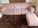 Licht roze bank met hocker (eijerkamp), Ophalen, Gebruikt, Stof