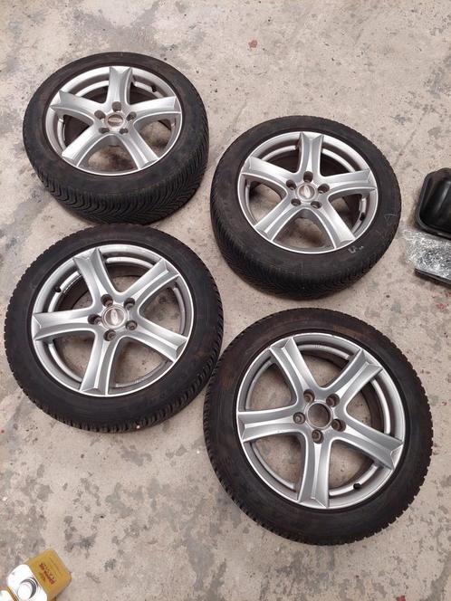 Lichtmetalen velgen vrijwel nieuwe all-season banden 5x108, Auto-onderdelen, Banden en Velgen, Banden en Velgen, Zomerbanden, 17 inch