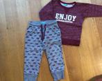 HEMA Jogging pak broek 86 truitje 92 Bordeaux rood met grijs, H&M, Zo goed als nieuw, Setje, Verzenden