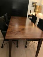 Uittrekbare kersenhouten eettafel, Huis en Inrichting, Tafels | Eettafels, 200 cm of meer, Zo goed als nieuw, Vijf personen of meer